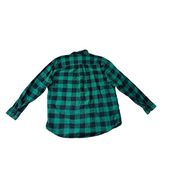Croft & Barrow Men's XXL Green Flannel Button Up Shirt Cotton - Picture 3 of 4